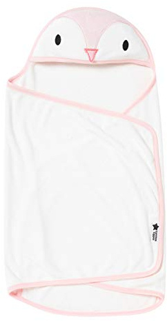 Tommee Tippee Splashtime-Sortiment – Bade-Pucktuch für Babys 0–6 Monate, Penny der Pinguin, rosa, CAA1016