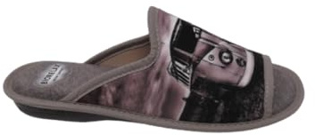 Biorelax Zapatillas de Estar por Casa Hombre/Puntera Abierta/Empeine: Lona/Suela: Goma/Cámarade Aire/Dibujo Furgoneta/Talla 43