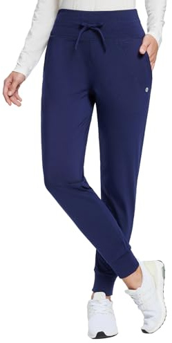 baleaf Pantalon doublé en Polaire pour Femme, Pantalon de survêtement imperméable pour l'hiver, Le Ski, la randonnée, la Course à Pied, Bleu, XX-Large