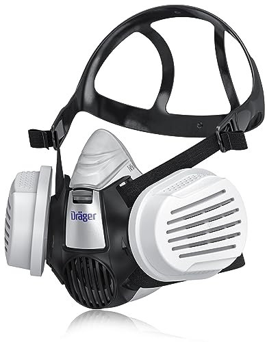 Dräger X-plore 3300 Handwerkerset mit P3 Partikelfilter – Halbmaske für Handwerker, zuverlässiger Schutz gegen Feinstaub, Partikel & Schimmel, Größe L