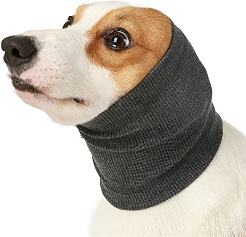 DHGTEP Hundeschnauze für Hundehals und Ohrenwärmer, Dehnbare Kopfärmelschnauze für Komfort und Schutz Ihres Hundes, Hilft Bei Der Beruhigung, Wärmere Winter-Ohrenschützer Lärmschutz