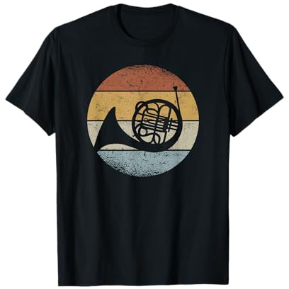 Hornist Orchester Horn Musiker Retro Waldhorn T-Shirt