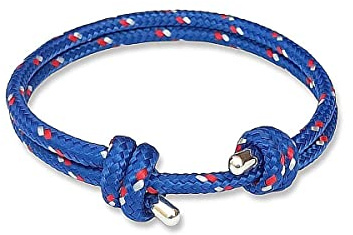 arana's - Bracciale Nautico per uomo e donna | Bracciali marinari fatti a mano | Braccialetto da surfer corda nautica | Ornamenti in argento sterling S925, Nylon Argento Argento sterling