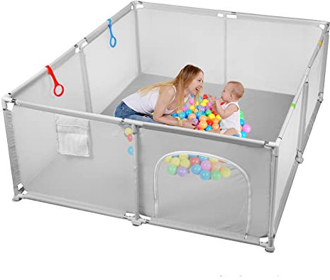 Parque Infantil Bebe 150x180, Corralito Bebe Plegable Centro De Actividad Con Malla Transpirable Baby Playpen