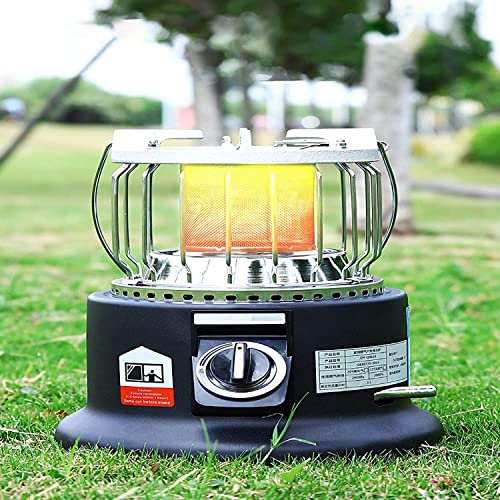 Fikujap Portable Gas Heating, Tent Heating with Oxygen Deficiency Protection, 3700W, Black
