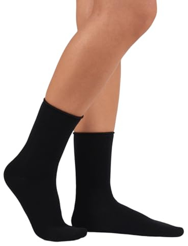 alsestudio Womens Seamless Non-Elastic Super Soft Modal Rich Socks 3 Pairs Pack Silk Touch Ankle High Breathable 4-7 Socks for Women (Black - 3 Pairs)