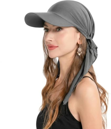 ZLYC Damen Chemo Kopfbedeckung Krempe Visier Mütze Beanie | Leicht Dünn und Atmungsaktiv