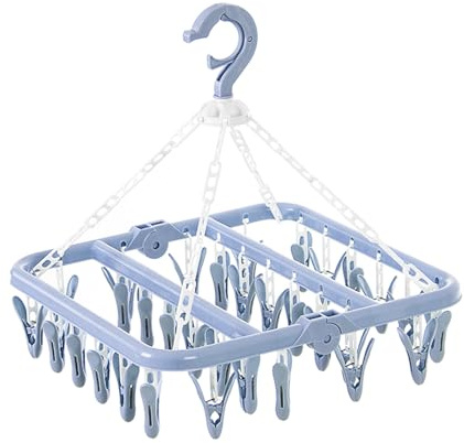 Ldirect 32 Clip Klappbarer Kleiderbügel Multifunktionaler Windfester Kleiderbügel Socken Clip Wäscheständer