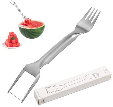 1 PCS 2-in-1 Stainless Steel Fruit Cutter,Watermelon Cutter Slicer Tool,Stainless Steel Fruit Cutter Watermelon,Watermelon Cutter,Watermelon Slicer Cutter Tool,Watermelon Windmill Cutter