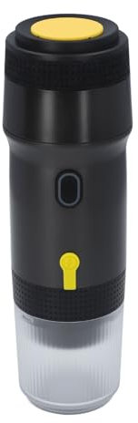 12V Electric Travel Coffee Maker, with 20 Bar Pressure, Compatible with Coffee Capsules and Ground Coffee, Compact Design for Camping, RV, Hiking