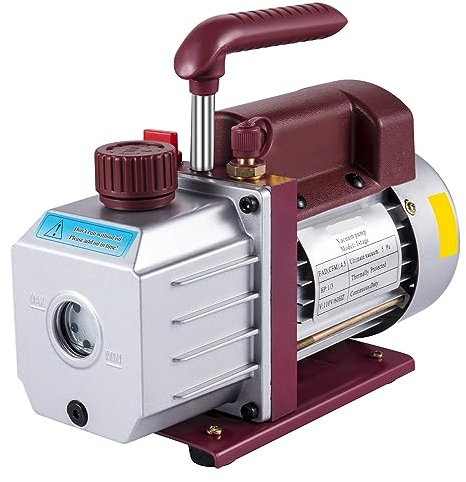 Pompa a vuoto Pompa for vuoto 4.5CFM Pompa for vuoto HVAC Pompa for vuoto rotativa a palette monostadio 1/3HP 5PA Ultimate Aria condizionata Vuoto refrigerante per automobili, condizionatori d'aria