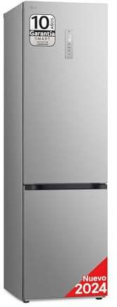 LG GBV3210DPY - Frigorífico Combi Door Cooling+, Serie 300, 2.03m, Clasificación D, Capacidad 419L, Inox Antihuellas 2,03m, Clasificación D, capacidad de 419l, inox antihuellas. Serie 300