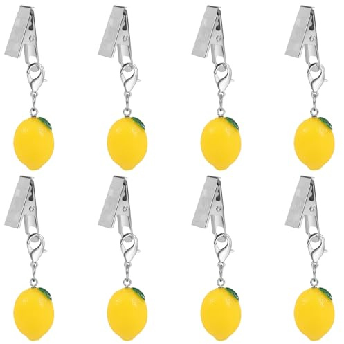 LEGENTLISUR Set of 8 Pieces Lemon Fruit Table Weights Cute Table Weights for Tablecloths Outdoor Tablecloth Weights Heavy Tablecloth Decoration for Home Picnic Camping Party