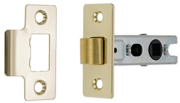 Electro Brass 2.5” (63mm) Eco Tubular Mortice Door Latch - Internal External Door Latch Catch for Kitchen, Bedroom and Bathroom