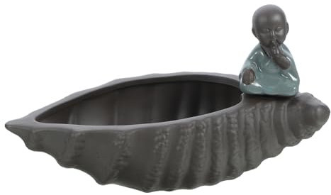 BESPORTBLE Pot De Fleurs Hydroponique en Céramique Petit Moine pour Plantes Succulentes Intérieur Décoration Stable Finition Soignée Couleur Café
