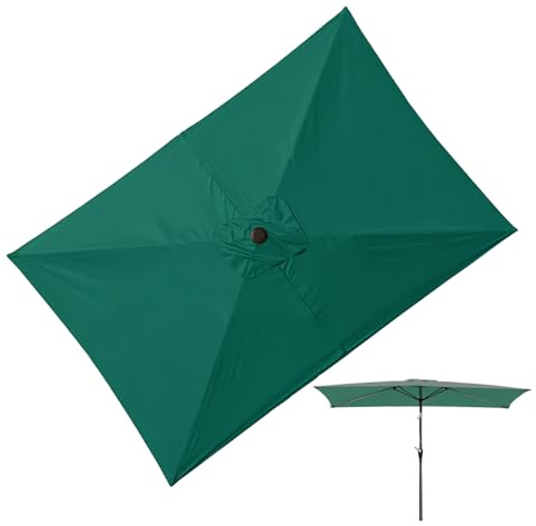 Toile de rechange rectangulaire pour parasol de jardin, 200 x 300 cm, résistante et imperméable