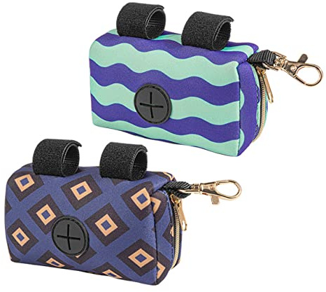 ibasenice 2pcs Portable Diaper Bag Dispenser Wave Design Small Infant and Toddler Travel Diaper Bag Dispenser for Outdoor Use in Purple and Wave Pattern