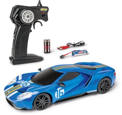 Carson 1:24 Ford GT 2,4 GHz 100% RTR – fjärrstyrd bil, LED-belysning, restid ca 60 min, RC bil, RC fordon, fjärrkontrollstyrd leksak