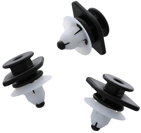 VVO Fasteners- White Plastic Side Skirt, Sill Moulding Cover Trim Clips for Volvo S60, XC40, V60, XC90, S90, V90, (Pack of 10)