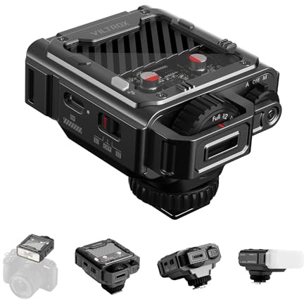 VILTROX Spark Z3-C - Flash de cámara TTL Speedlite para Canon GN8 6500 K On-Camera Flash con 7 niveles de potencia, 650 flashes a plena potencia, 26 W de potencia, 1 s de reciclaje, Softbox (gris)