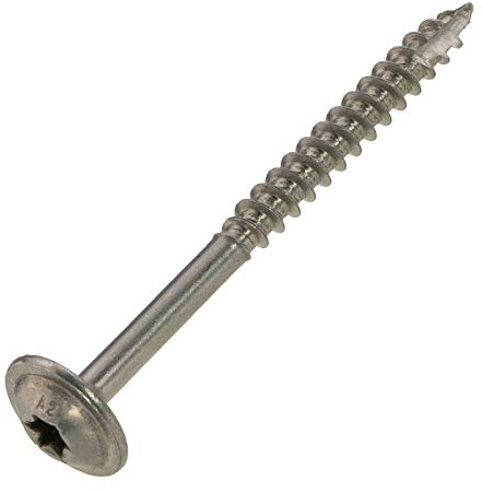Tellerkopfschrauben 5 x 60 mm, Edelstahl A2-100 Stück, TX 25, ETA Zulassung, Teilgewinde