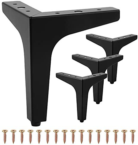 4PCS Metalldreieck Möbelfüße, 10cm Möbelbeine, Metall Schrankfüße DIY Tischbeine Schrankfüsse für Stühle Schrank und Sofa andere Möbelbeine