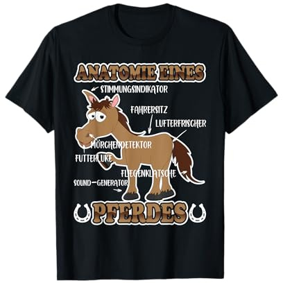 Anatomie eines Pferdes für Reiter Reitsport T-Shirt