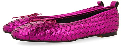 Ballerine Color Bronzo in Pelle Intrecciata da Donna tulbing