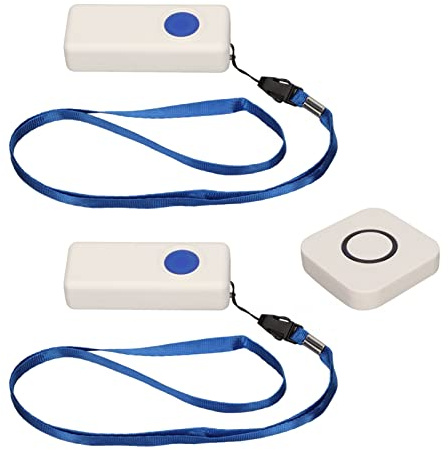 Pulsante di Chiamata per Anziani Telecomando Portatile 100-240 V 433 MHz Sistema per Anziani Intelligente per Campanello 'ospedale (Spina UE)