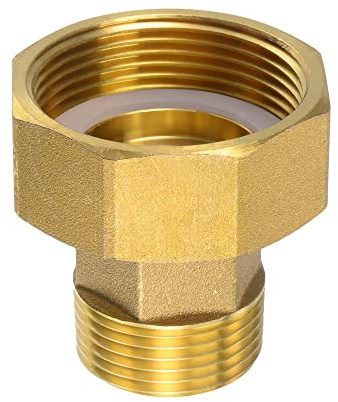 M METERXITY Latón G1 Macho a G1-1/2 Hembra Reductor Hexagonal Tubería Montaje Extensión, Aplicar a Exterior/Jardín/Industrial (55mm Longitud)