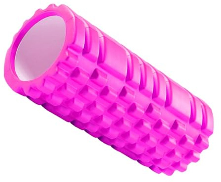 Yoga Massager Foam Rollers, Trigger Point Fitness Foam Roller Deep Tissue Muscle Massage Roller Yoga Pilates Roller for Relax Muscles, Balance Exercises, Physical Therapy, Pain Relief (Pink)