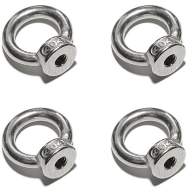 4 Stück ösenschraube edelstahl M6M8M10M12M14M16 augenschraube ringschrauben (Augenmutter,M20)