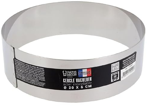 Cercle à vacherin inox H 6 cm Ø 20 cm