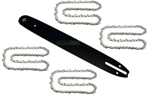 40 cm 1,3 mm 3/8 57 TG Lame + 4 X Chaîne compatible avec tronçonneuse à chaîne MATRIX MCS 46-45