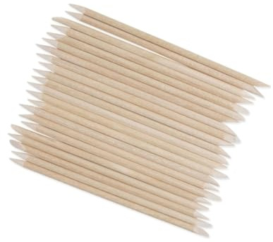 Healvian 100piezas Quitacutículas Palitos De Naranjo Manicura Palitos De Madera Para Uñas Empujadores De Muerta Herramientas De Manicura
