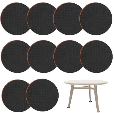 10PCS 50mm Feltrini per Sedie Rotondi, Piedini Antiscivolo Gomma Feltrini Per Mobili Pesanti Piedini Di Gomma Adesivi Premi Gommini Feltrini Antiscivolo per Mobili Di Alta Qualità