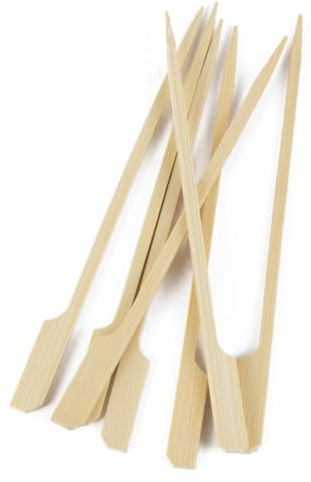 daybays 100% Bambus Flaggenspieße 18 cm 100 stk. Holzspieße Grillspieß Fingerfood Cocktail Sticks Spieße Naturholzspieße Cocktailspieße Bambusspieß Partyspieße (100, 18 cm)