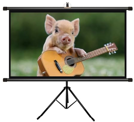 SXKJQER Toile De Projection sur Trépied, Écran De Projection Portable 60/72 Pouces, Écran De Projection 4:3/16:9, pour Le Cinéma À Domicile, Les Films Intérieurs/Extérieurs(4:3,72)