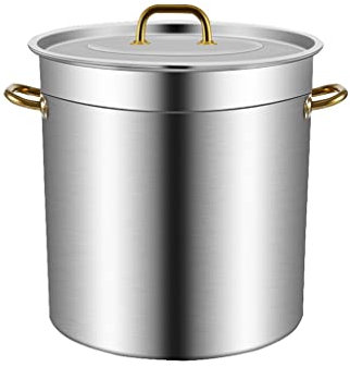 Stockpots Large Deep Stainless Steel Stock Pot Casserole Stockpot, High Capacity, Safe Stainless Steel Stock Pot with Lid, 6 Sizes, 10 Litres