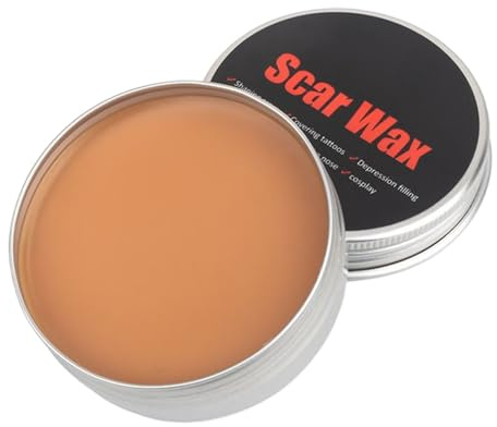 Cire de maquillage à gratter - Fausse cicatrice - Texture - 7,1 cm - Facile à façonner - Cire de modélisation pour zombie, vampire, théâtre, festival, film d'horreur, adultes,