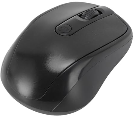 Denash 2.4G Ratón Inalámbrico Profesional Ergenomic Sensibilidad Sensibilidad Inalámbrica Optical Computer Mouse para Notebook PC, Rendimiento de Trabajo Eficiente para Jugadores (Black)