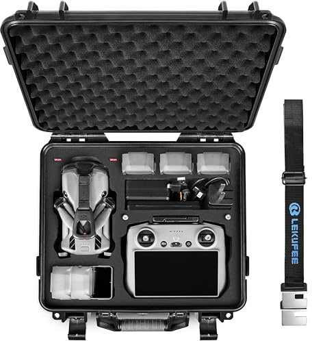 Lekufee Waterproof Hard Carrying Case for DJI Mini 5 Pro Drone, Fly More Combo, DJI RC 2/RC N3, Battery(6 pcs), Charging Hub, and other Accessories(Case Only)