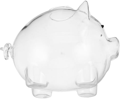 IMIKEYA Vaso Forma de Cerdo Resistente Vidrio de Borosilicato Copa Transparente para Cócteles Jugos y Bebidas Frías para Fiestas y Eventos de Verano