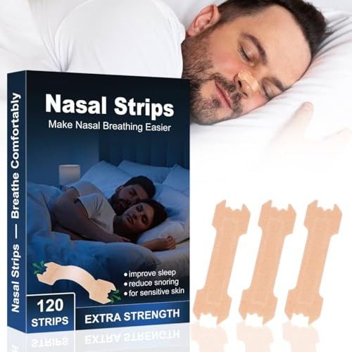 Cerotti Nasali Antirussamento - Cerotto Nasale, 120 Pezzi Cerotti-Naso, Nasal Strips per Dormire Sport-C3