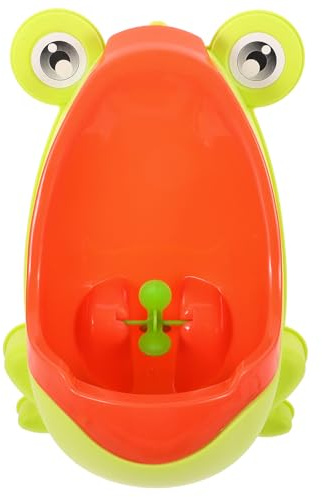 TOYANDONA Urinario Infantil de Entrenamiento para Ir al Baño Forma de Rana, Montaje en Pared, Color Naranja, Capacidad Moderada y Desmontable, Adecuado para Pequeños en Casa