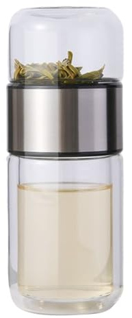 Bouteille d'eau en verre | Bouteille de thé étanche avec infuseur pour thé en vrac de thé à la maison Voyage