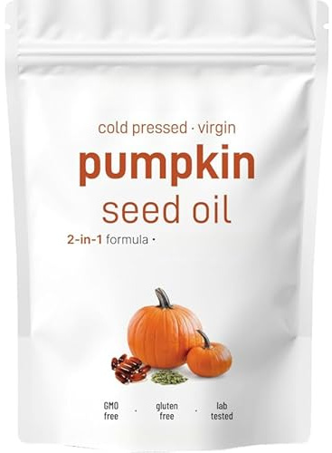 Olio di semi di zucca, per la salute dei capelli, del cuoio capelluto, della prostata e delle vie urinarie, adatto a uomini e donne