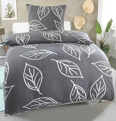 Biancheria da letto in pile di microfibra, calda, invernale, design 2, 135 x 200 cm