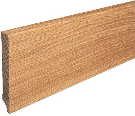 Sockelleiste Massiv Holz Eiche natur lackiert Weimarer Profil Modern 120mm
