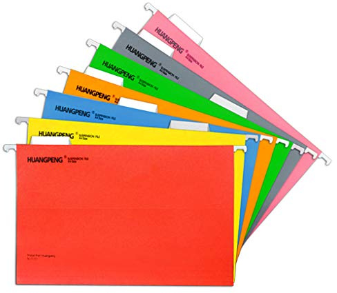 YJZQ Chemise de Dossier suspendu vertical Protège-Documents Trieur à ChemiseV Porte de Dossiers en Carton renforcé Porte-étiquette 7pcs